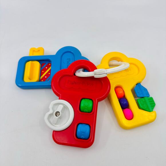 Fisher Price 1994 Baby Activity Keys Ring Fine Motor & Sensory Skills 6 Months+ - Picture 5 of 5